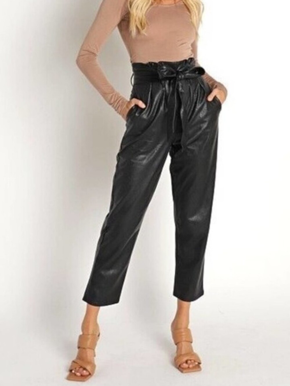 Commando Faux Leather Paperbag Pants